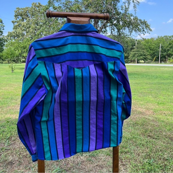 VINTAGE Roper button down shirt, peacock - Picture 7 of 7